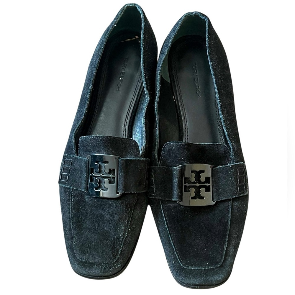 Tory Burch Georgia perfect black suede loafer